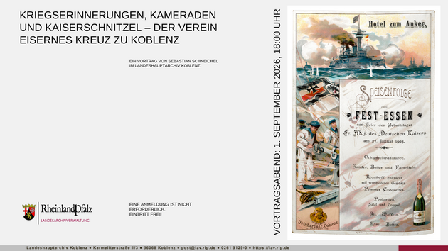 Kriegserinnerungen, Kameraden und Kaiserschnitzel – Der Verein Eisernes Kreuz zu Koblenz