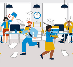 Chaos im Büro