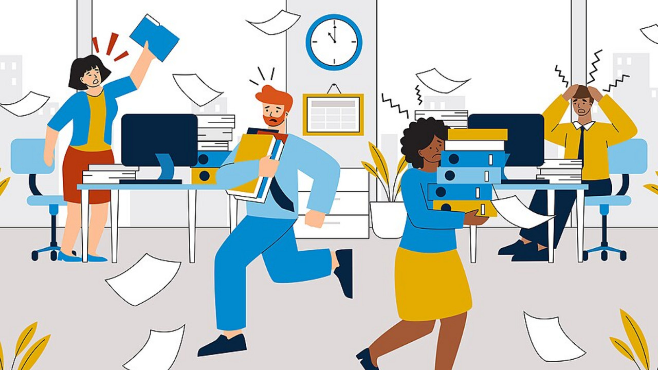 Chaos im Büro